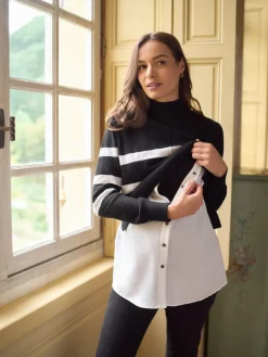 Wool Cotton Blend Maternity & Nursing Jumper & Shirt*Seraphine Sale