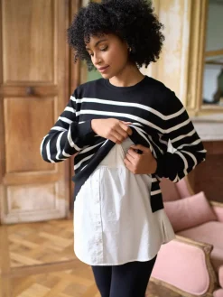 zwangerschaps- en borstvoedingstrui en overhemd*Seraphine New