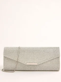 Silver Hotfix - Clutch Bag*Lipsy Sale