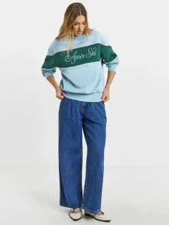 Apres Ski Slogan High Neck Sweatshirt*Simply Be Online