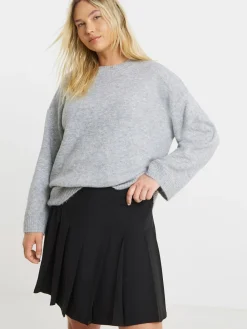 Black Pleated Mini Skirt*Simply Be Clearance