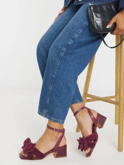 Double Bow Block Heels*Simply Be Clearance