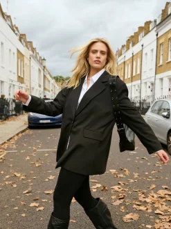 oversized blazer met enkele rij knopen*Simply Be New