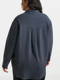Oversized Pinstripe Shirt*Simply Be Best