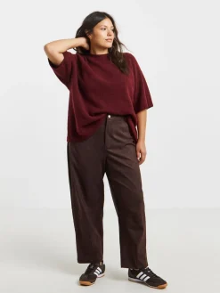 Suedette Barrel Leg Trousers*Simply Be Clearance