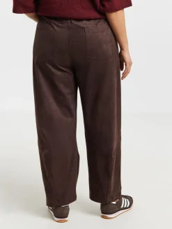 Suedette Barrel Leg Trousers*Simply Be Clearance