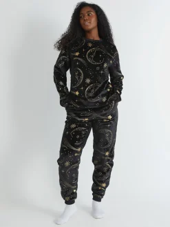 Celestial Gold Twosie Fleece Pyjamas Set*Skinnydip Hot