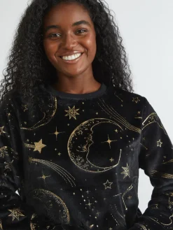 Celestial Gold Twosie Fleece Pyjamas Set*Skinnydip Hot