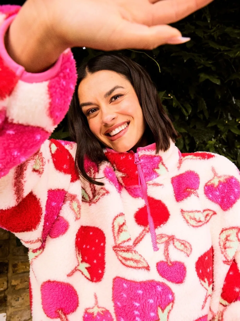 Cherry and Strawberry Longline Fleece*Skinnydip Discount