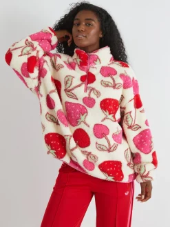 Cherry and Strawberry Longline Fleece*Skinnydip Discount