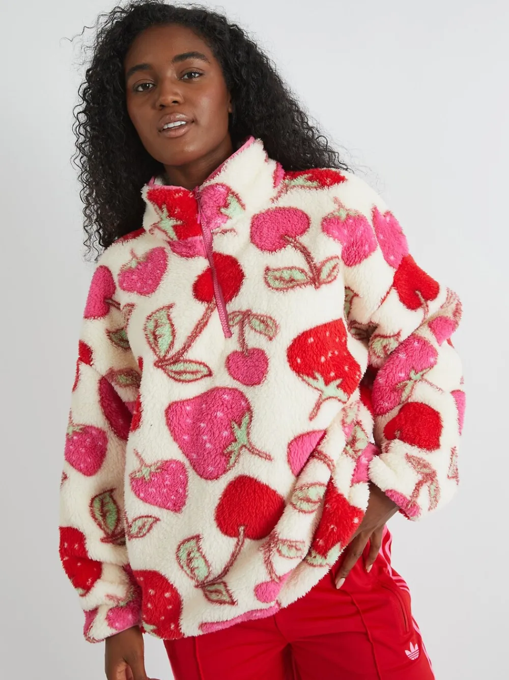 Cherry and Strawberry Longline Fleece*Skinnydip Discount