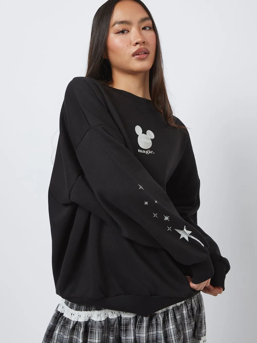 Disney Silver Foil Castle Sweatshirt*Skinnydip Sale