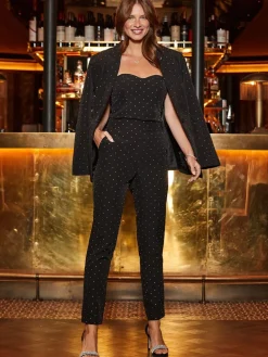 Smal toelopende glimmende broek van*Sosandar Clearance