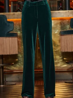 - Luxe fluwelen broek met wijde pijpen*Sosandar Sale