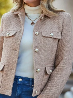 Boucle Jacket With Gold Buttons*Sosandar Hot