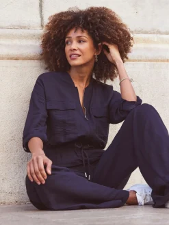 Drawstring Waist Jumpsuit*Sosandar Clearance