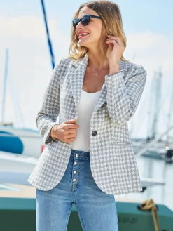 Gingham Dogtooth Blazer*Sosandar Online