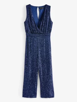 jumpsuit met overslag en lovertjes*Sosandar Hot