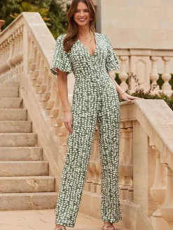 Printed Belted Jumpsuit*Sosandar New