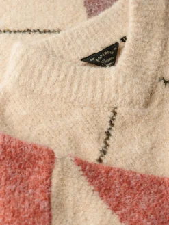 Oversized Argyle V-Neck Jumper*Superdry