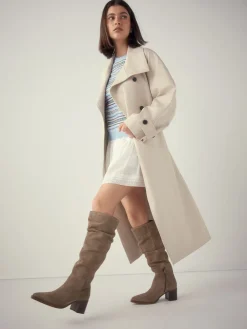 - Forever Comfort® Slouchy Knee High Block Heeled Boots*Next Best