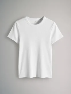 Taupe Brown/Light Brown/Blue/Light Blue/Cream - 5 Pack Korte Mouw Geribd T-shirt*The Set Best