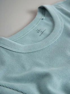 Taupe Brown/Light Brown/Blue/Light Blue/Cream - 5 Pack Korte Mouw Geribd T-shirt*The Set Best