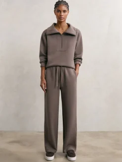 - Laney Premium Interlock Wide-Leg Joggers*Reiss New