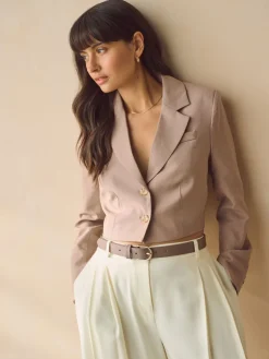 Taupe bruin - Standaard leren riem*Next Discount