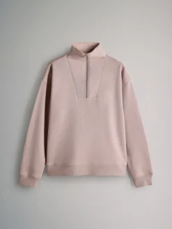 - Half Zip Funnel Neck Sweatshirt and Wide Leg Jogger Set*The Set New