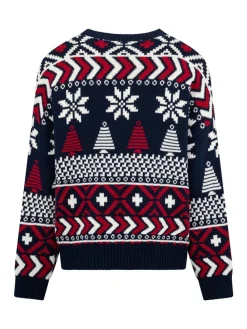 Blauwe Kerstmis Multicolour Fairisle Katoenen Trui*The Little Tailor Discount