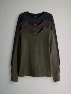 3 Pack Active Ribbed Long Sleeve T-Shirt*The Set Online