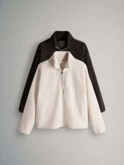 2 Pack Borg Funnel Neck 1/4 Zip Jumper*The Set Clearance