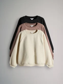 3 Pack Cosy Borg Crew Neck Fleeces*The Set Clearance