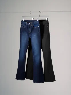 2 Pack Flared Denim Jeans met uitlopende pijpen*The Set