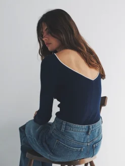 2 Pack gebreide tops met afgebiesde lage ronde rug*The Set Best