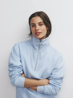 3 Pack Half Zip Ribbed Funnel Neck Sweatshirts*The Set Clearance