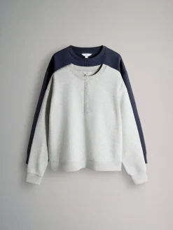 2 Pack Henley Sweatshirts*The Set Clearance