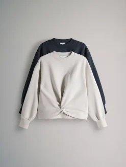 2 Pack Knot Front Sweatshirt*The Set Hot