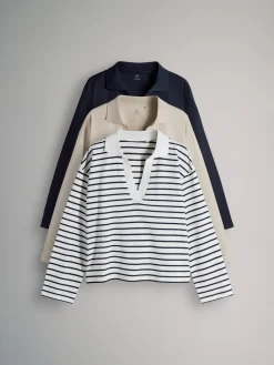 3 Pack Long Sleeve Heavyweight Rugby T-Shirts*The Set Sale