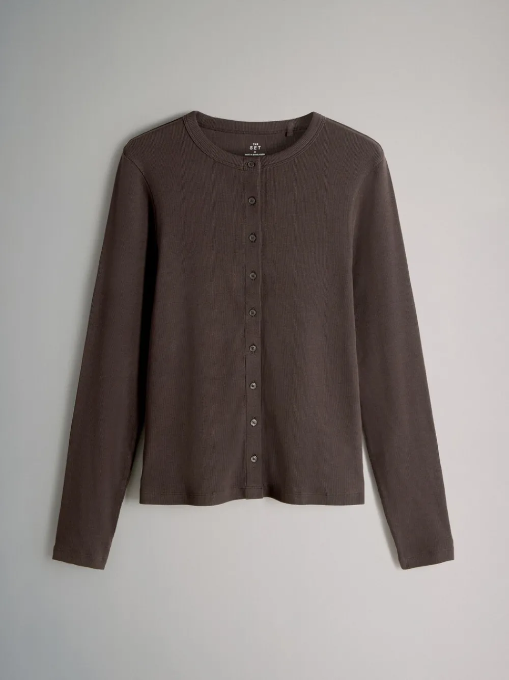 3 Pack Long Sleeve Button Through Rib T-Shirt*The Set Sale