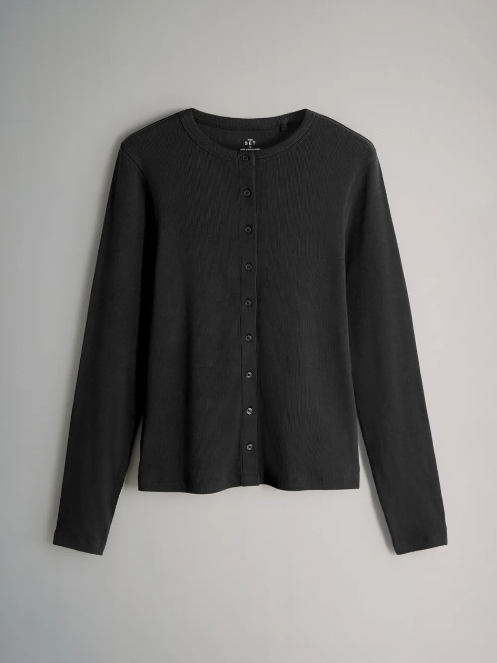 3 Pack Long Sleeve Button Through Rib T-Shirt*The Set Sale