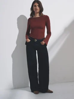 2 Pack Low Rise Wide Leg Denim Jeans*The Set Outlet