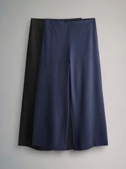 2 Pack Ponte Pinstripe Wide Leg Trousers*The Set Hot