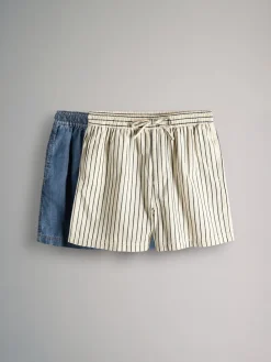 2 Pack Pull On Denim Shorts*The Set Hot