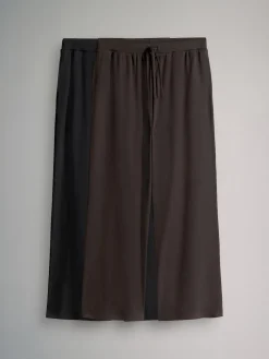 2 Pack Ribbed Jersey Wide Leg Trouser*The Set Best