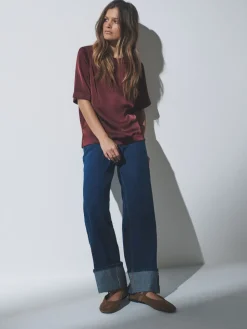 2 Pack Satin Shortsleeve Tops*The Set Outlet