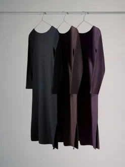 3 Pack Scoop Back Ribbed Bodycon Dress*The Set Outlet