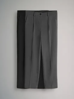 2 Pack Tapered Smart Trousers*The Set New