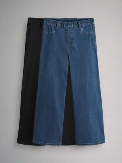 2 Pack Wide Leg Denim Jeggings*The Set New